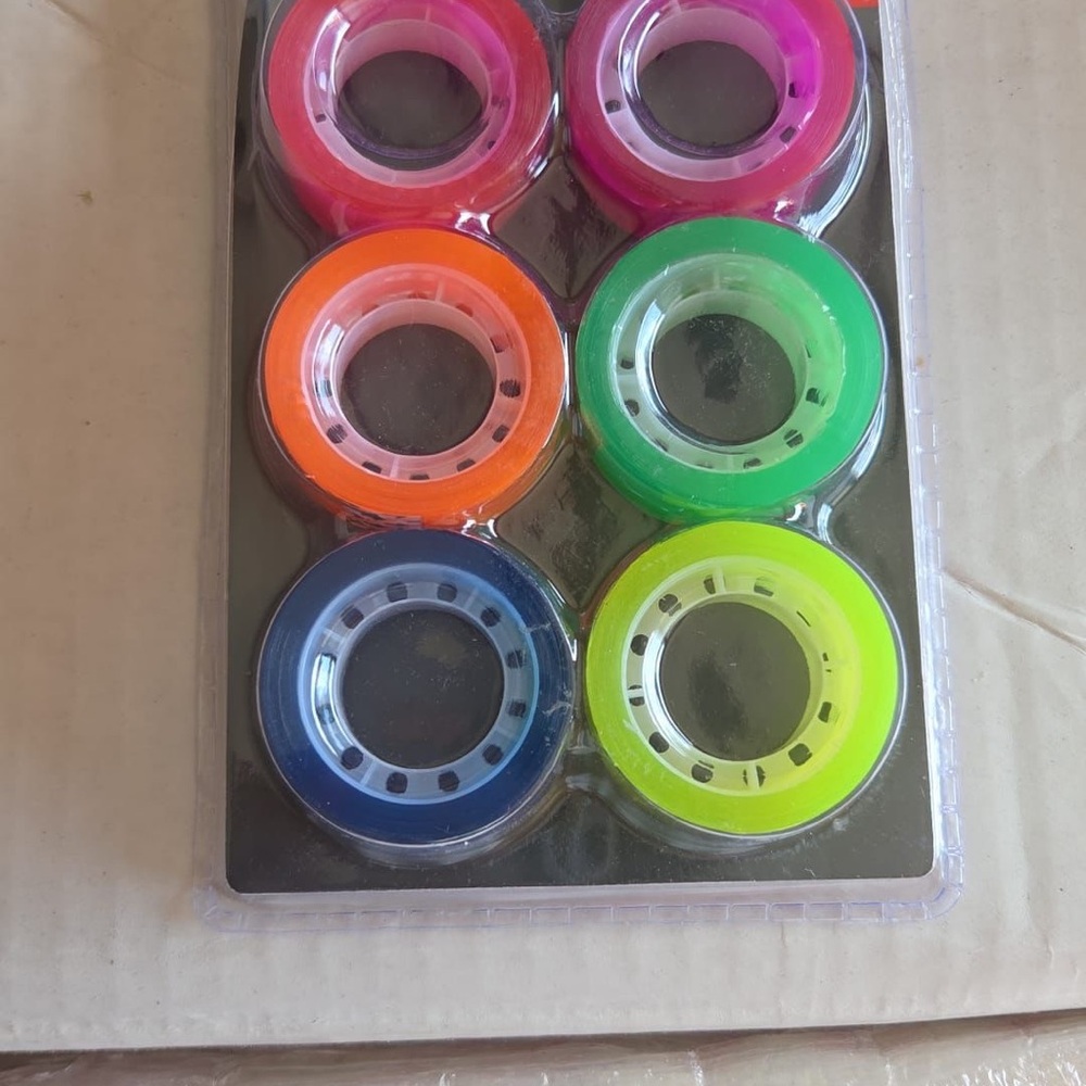 Kikkerland Neon Invisible Tape – 6-Pack Color Set for Crafts, Office & G…